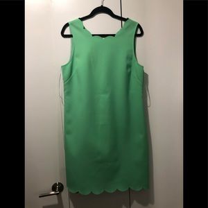 NWT: Jcrew factory green scallop dress